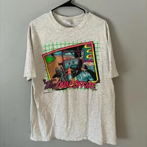 the oval office 1991 tshirt racing mens size XXL Hanes beefy